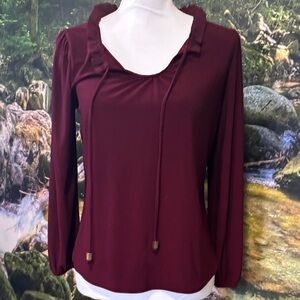 Chic Burgundy Women's Blouse